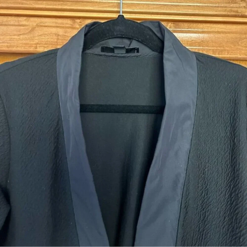 Luukaa Black One Button Asymmetric Cardigan Jacket Size 1 US 6 Lagenlook